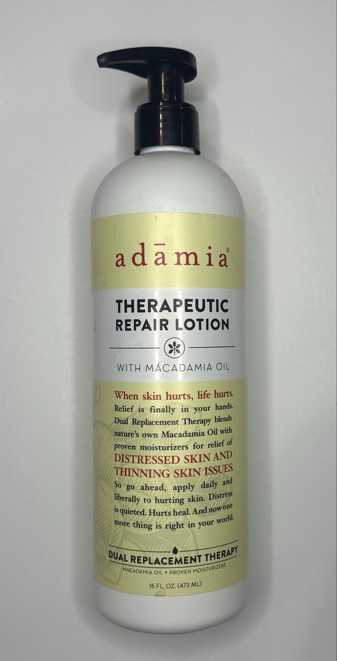 Adamia Therapeutic Repair Lotion 16 oz Macadamia Oil Fragrance Free Skin